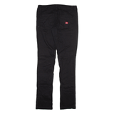 DICKIES Womens Trousers Black Slim Straight W30 L31