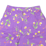 KAREN SCOTT Womens Casual Shorts Purple Floral XXS W24