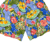 Womens Casual Shorts Blue Floral XS W26