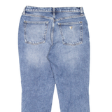 GUESS Distressed Womens Jeans Blue Regular Tapered Stone Wash W31 L27