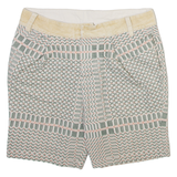 IIG-LOO DESIGN Womens Casual Shorts Cream Striped M W32