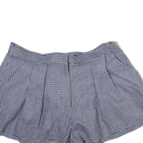 Womens Casual Shorts Blue Houndstooth S W28
