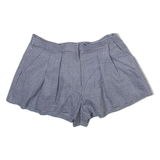 Womens Casual Shorts Blue Houndstooth S W28