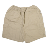 Mens Cargo Shorts Beige Relaxed M W30
