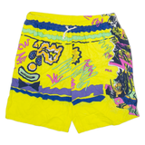 FILA Mens Casual Shorts Yellow Crazy Pattern M W30