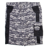 Mens Cargo Shorts Grey Camouflage XL W40