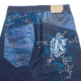 ROCAWEAR Mens Denim Shorts Blue Relaxed M W34