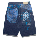 ROCAWEAR Mens Denim Shorts Blue Relaxed M W34