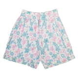 VELLON Womens Casual Shorts White Relaxed Floral S W28