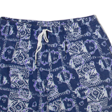 LIEIL Mens Swimming Shorts Blue Crazy Pattern M W28