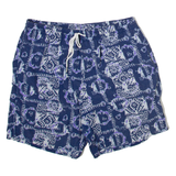 LIEIL Mens Swimming Shorts Blue Crazy Pattern M W28