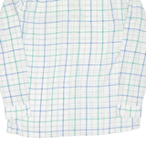 Mens Shirt White Check Long Sleeve L
