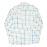 Mens Shirt White Check Long Sleeve L