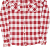 SHERPA Mens Shirt Red Check Long Sleeve M