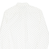 BANANA REPUBLIC Womens Shirt White Spotted Long Sleeve XS