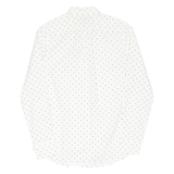 BANANA REPUBLIC Womens Shirt White Spotted Long Sleeve XS
