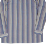 Mens Shirt Purple Striped Long Sleeve L