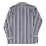 Mens Shirt Purple Striped Long Sleeve L