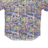 Mens Shirt Purple Crazy Pattern M
