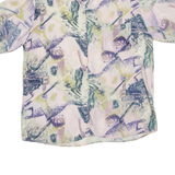 Mens Shirt Purple Crazy Pattern L
