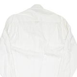 Mens Plain Shirt White Long Sleeve M