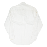 Mens Plain Shirt White Long Sleeve M