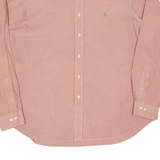 RALPH LAUREN Mens Shirt Orange Check Long Sleeve XL