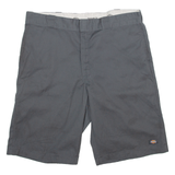 DICKIES Mens Workwear Shorts Grey Relaxed 2XL W40