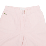 LACOSTE Womens Workwear Shorts Pink Striped XS W26