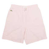 LACOSTE Womens Workwear Shorts Pink Striped XS W26