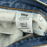 Levis 505 Jeans - 33W 34L Blue Cotton