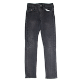 LEVI'S 502 Big E Jeans Mens Black Regular Tapered Charcoal Wash W26 L29