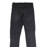 LEVI'S 502 Big E Jeans Mens Black Regular Tapered Charcoal Wash W26 L29