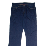 DICKIES Blanket Lined Workwear Womens Jeans Blue Regular Bootcut Raw W34 L32