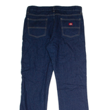 DICKIES Blanket Lined Workwear Womens Jeans Blue Regular Bootcut Raw W34 L32