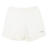 ADIDAS Womens Casual Shorts Cream UK 12 W28