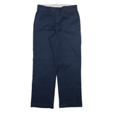 DICKIES Mens Trousers Blue Regular Straight W32 L30