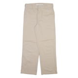 DICKIES Womens Trousers Cream Regular Straight W30 L29