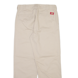 DICKIES Womens Trousers Cream Regular Straight W30 L29