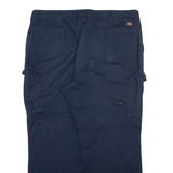 DICKIES Cargo Womens Trousers Blue Relaxed Straight W42 L30
