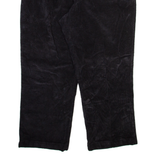 ROUNDTREE AND YORKE Mens Corduroy Trousers Black Relaxed Straight W38 L27