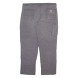 CARHARTT Mens Trousers Grey Relaxed Straight W42 L32