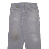 CARHARTT Carpenter Mens Trousers Grey Relaxed Straight W36 L32