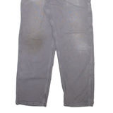 CARHARTT Carpenter Mens Trousers Grey Relaxed Straight W36 L32
