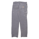 CARHARTT Carpenter Mens Trousers Grey Relaxed Straight W30 L30