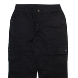 STYLE AND CO Cargo Womens Trousers Black Relaxed Straight W32 L23