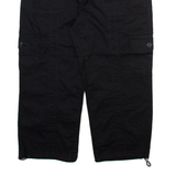 STYLE AND CO Cargo Womens Trousers Black Relaxed Straight W32 L23