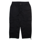 STYLE AND CO Cargo Womens Trousers Black Relaxed Straight W32 L23