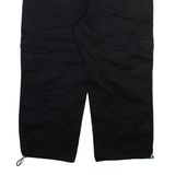 STYLE AND CO Cargo Womens Trousers Black Relaxed Straight W32 L23