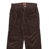 TOMMY HILFIGER Mens Corduroy Trousers Brown Regular Straight W31 L26